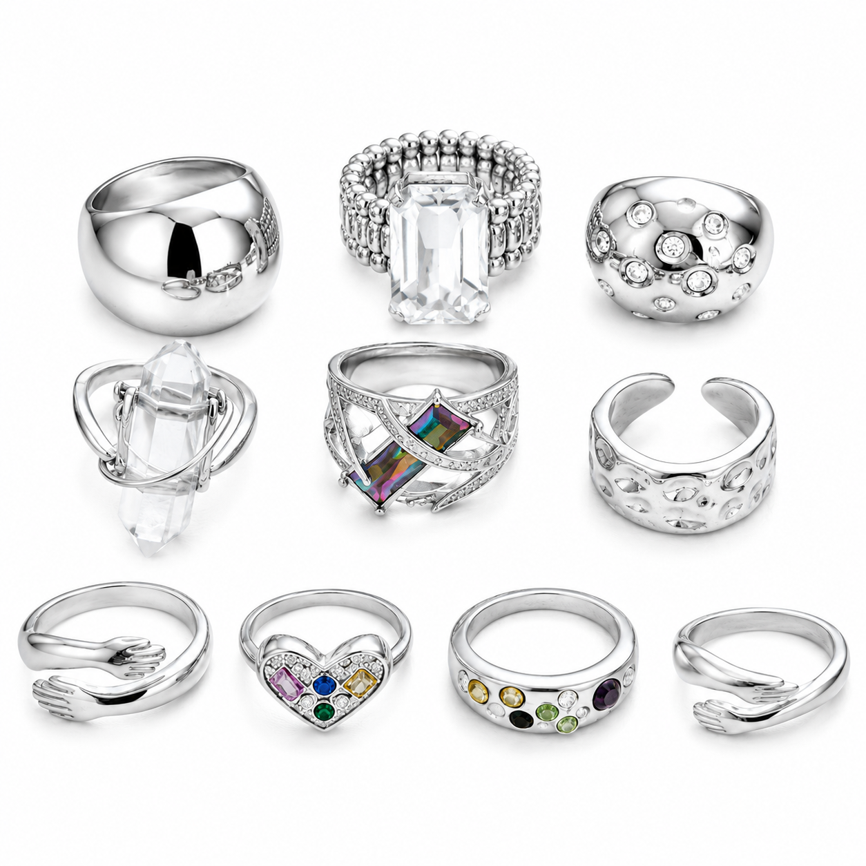 The Silver Muse Ring Stack