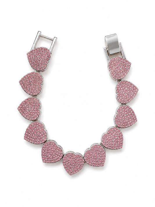 First Date Heart Tennis Bracelet