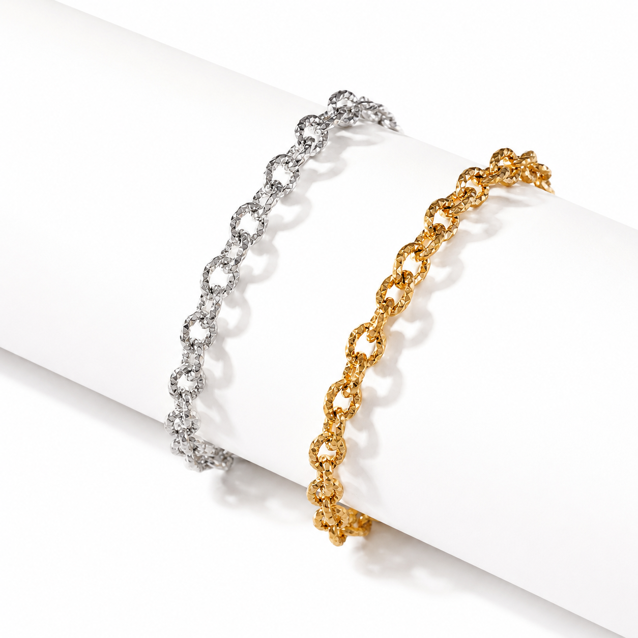 Crushed Link Bracelet
