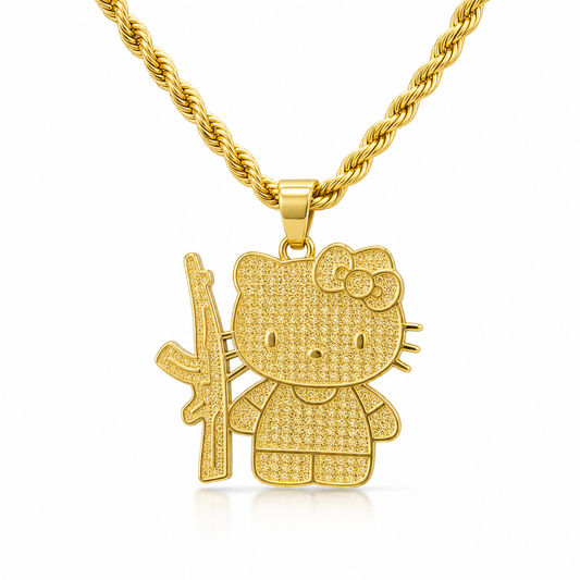 The Kitty With A K Chain Necklace